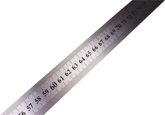 Perforatie negatief een Hofftech Liniaal 100 cm. Rvs | bol.com