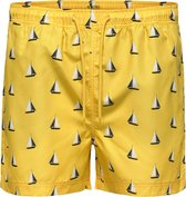 SELECTED HOMME WHITE SLHCLASSIC AOP SWIMSHORTS W  Broek - Maat XL