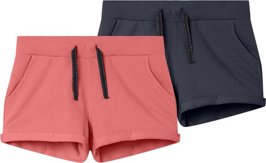 NAME IT Pantaloncini Bambino Dark Sapphire – Corti Con Coulisse, 60% Cotone