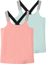 name it NKFVALS 2P XSL RACER TANK TOP FFF Meisjes Top - Maat 146/152