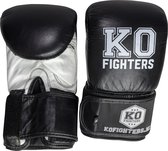 KO FIGHTERS Bokshandschoenen - Kickboks - Handschoenen - Boksen - Bokszak - Leder - Wit - M