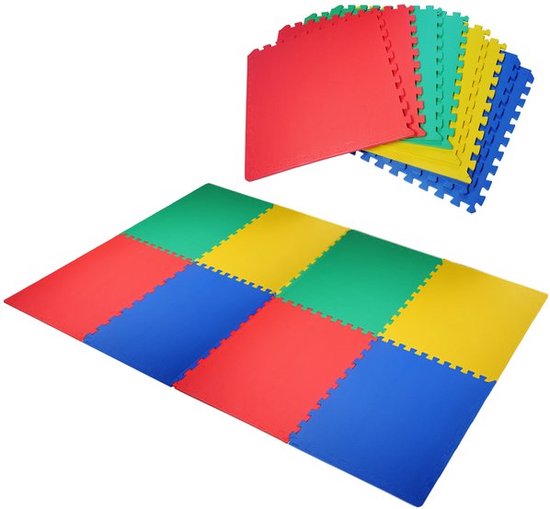 Beschermende Vloermatten Set Zachte Foam Tegels Schuimmatten Fitnessmat Eva Schuim Puzzelmatten Ondermat Bescherming Rubbermat Puzzel 0