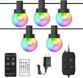 Peerlights Smart Lichtslinger Multicolor – LED – Telefoon Bestuurbaar – Met timer – RGB – Wit/Warm licht – Lichtslinger Kristallen bolletjes