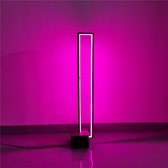 Dekubo Viola Moderne RGB Led Vloerlamp - Sfeerverlichting - Hoeklamp - Met Afstandsbedieningen - Zwart - Staande lampen