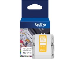 Brother CZ1003 Rol met etiketten 19 mm x 5 m Papier Wit 1 stuk(s) Permanent hechtend Gekleurde etikettenrol