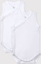 Petit Bateau Set van 2 Biologisch Katoenen Unisex Rompertje - Maat 62