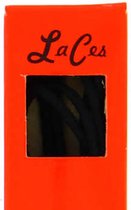 Luxe dunne voordelige kwaliteit veters van LaCes de Belgique - Zwart, .60cm rond 2.5mm diameter