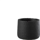 J-Line Bloempot Potine Cement Zwart Small Set van 6 stuks
