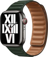 Fonu Leather link Apple Watch 1-7 series 42-44-45mm bandje - Groen