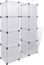 Furnibella - Kast met 9 Compartimenten Modulair Wit Kasten Kledingkast Garderobe