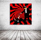 Pop Art Reservoir Dogs Scene Poster in lijst - 90 x 90 cm en 2 cm dik - Fotopapier Mat 180 gr Framed - Popart Wanddecoratie inclusief lijst