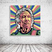 Pop Art Roger Waters Poster in lijst - 90 x 90 cm en 2 cm dik - Fotopapier Mat 180 gr Framed - Popart Wanddecoratie inclusief lijst