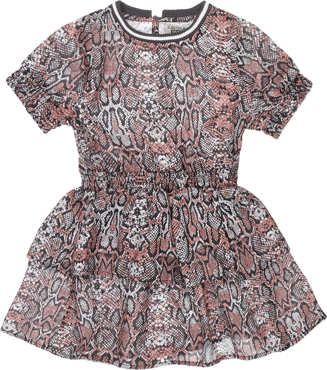 DJ Dutchjeans Jurk - Met stroken - Slangenprint - Zomerjurk Multi