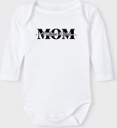 Baby Rompertje met tekst 'I love you mommy' |Lange mouw l | wit zwart | maat 50/56 | cadeau | Kraamcadeau | Kraamkado| Moederdag