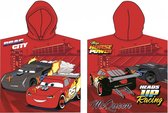 Cars badponcho - rood - Disney Cars poncho - 120 x 60 cm.