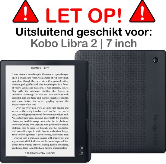 BTH - Kobo Libra 2 Hoesje Case Sleep Cover Premium Hoes - Donkergroen