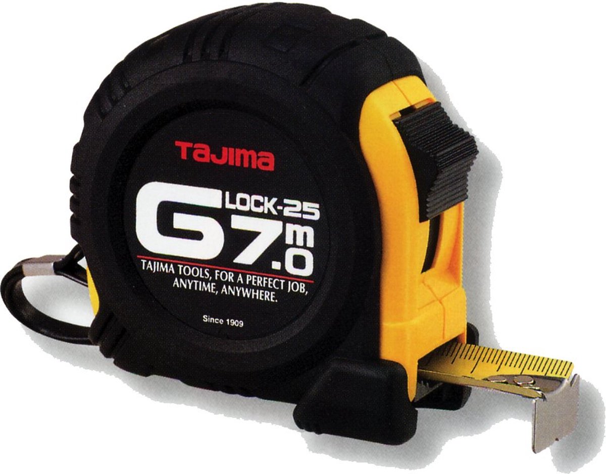 Tajima TJ 105725 - Mètre ruban G-LOCK 7 m x 25 mm