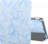 Apple iPad 7 10.2 (2019) Hoes - Mobigear - Tri-Fold Pencilholder Serie - Kunstlederen Bookcase - Marble Blue - Hoes Geschikt Voor Apple iPad 7 10.2 (2019)