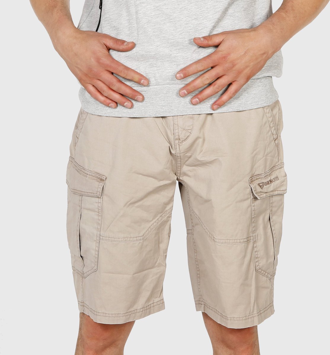 Caldo-N Heren Walkshorts met Riem Beige