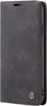 CaseMe Bookcase Pasjeshouder Hoesje iPhone XS Zwart - Telefoonhoesje - Smartphonehoesje - Zonder Screen Protector