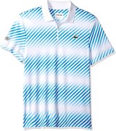 LACOSTE ZIP NECK SHADED STRIPES POLO - MAAT 3 ( S )