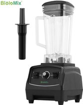 Biolomix Blender | Food Mixer | Sapcentrifuge Vruchtenprocessor l BPA Vrij l 2200W l 2L l Kunststof l Zwart
