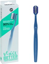 Better Toothbrush V-ECO - duurzame tandenborstel - blauw - 2 borstelkopjes