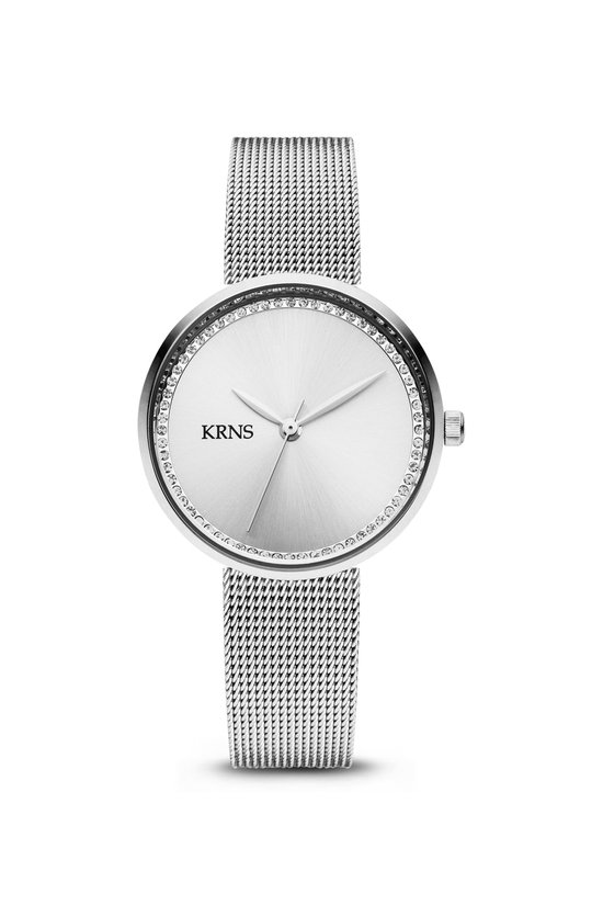 KRNS 3001 - Horloge - Analoog - Dames - Vrouwen - Milanese band - Zilverkleurig