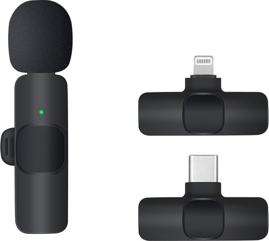 manipuleren thee Wanorde K9 microfoon - Android - draadloos - live - interview - USB-C - Zwart |  bol.com