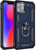 iPhone 11 Pro Max hoesje - iPhone hoesjes - Telefoon ring - Blauw - Backcover - Able & Borret