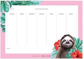 Sloth - Luiaard - afscheurbare weekplanner - 29x21 cm