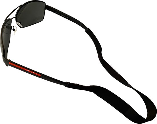 Cordon à lunettes - Sangle à lunettes - Sport - Sports nautiques - Néoprène  - Noir | bol.com