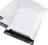 200 stuks - Witte webshop kleding verzendzakken - 25 x 33 cm poly mailers, verzendzakken enveloppen postzakken voor verpakking coax kledingzakken zelfklevend kleding gripzak post -