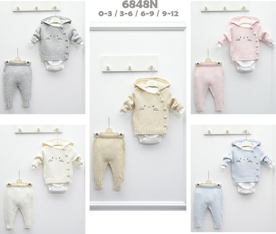 Nipperland baby kleding set - Romper set - Babyshower Cadeau - Beige - maat  56/62 -... | bol.com