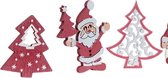 Kerstversiering DKD Home Decor Hout Ster (4 x 4 x 0.2 cm) (36 pcs)