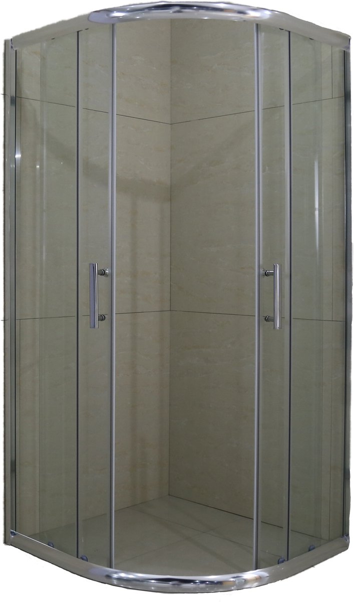 Douchecabine Halfrond 90x90x180 cm Schuifdeur Zonder douchebak