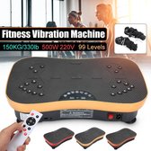 Oranje 220V 500W Trillingen Machine Oefenplatform Massager Body Fitness Remote oefening fitnessapparatuur