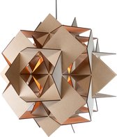 Meuq Design Triangulus XL - Hanglamp - Bruin - Hout - 58 cm - Woonkamer - Eetkamer - Slaapkamer - Industrieel - Design hanglamp