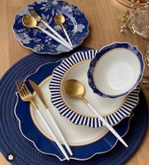 Serviesset 6 persoons, 24 delig blauw