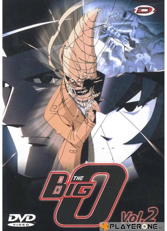 DVD-hoes van "The Big O" Vol. 2 met anime-personages en de titel in rode letters.