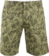 Suitable - Basic Korte Broek Groene Print - Regular-fit - Broek Heren maat 38