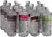 Biobranderhaard bol.com aanbieding| premium kwaliteit Bio ethanol geurenmix | 12 flessen bio ethanol | voor sfeerhaarden | rozengeur| milieuvriendelijk | premium kwaliteit| bio eth