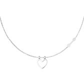 YEHWANG - minimalistische hart met pijl - RVS - Zilver - verstelbaar