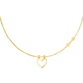 YEHWANG - minimalistische hart met pijl - RVS - Goud - verstelbaar