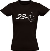 24 jaar Dames t-shirt | verjaardag | feest | cadeau | Zwart