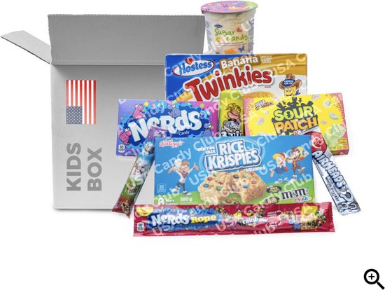 Candy Kids Box 10 delig Met Gratis Lolly - Amerikaans Snoep - Snoep box ...