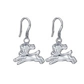 Oorbellen-Hertje-Zilver-Lang-Charme Bijoux