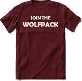 Saitama T-Shirt | Join the wolfpack Crypto ethereum Heren / Dames | bitcoin munt cadeau - Burgundy - L