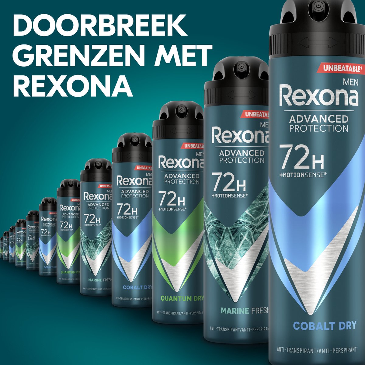 Rexona Men Advanced Protection Cobalt Dry 72h Anti-Perspirant Roll-On 50ml  (1.7 fl oz)
