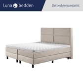 Luna Bedden - Boxspring Luna - 160x200 Compleet Beige 4vaks Bed